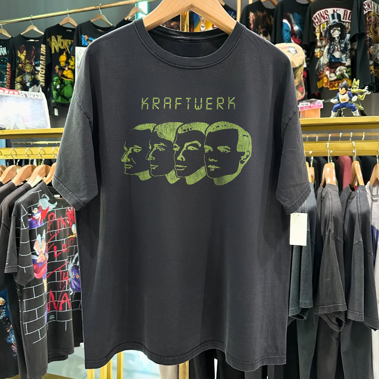 KRAFTWERK 'COMPUTER WORLD' 90s RARE WASHED BLACK T-SHIRT