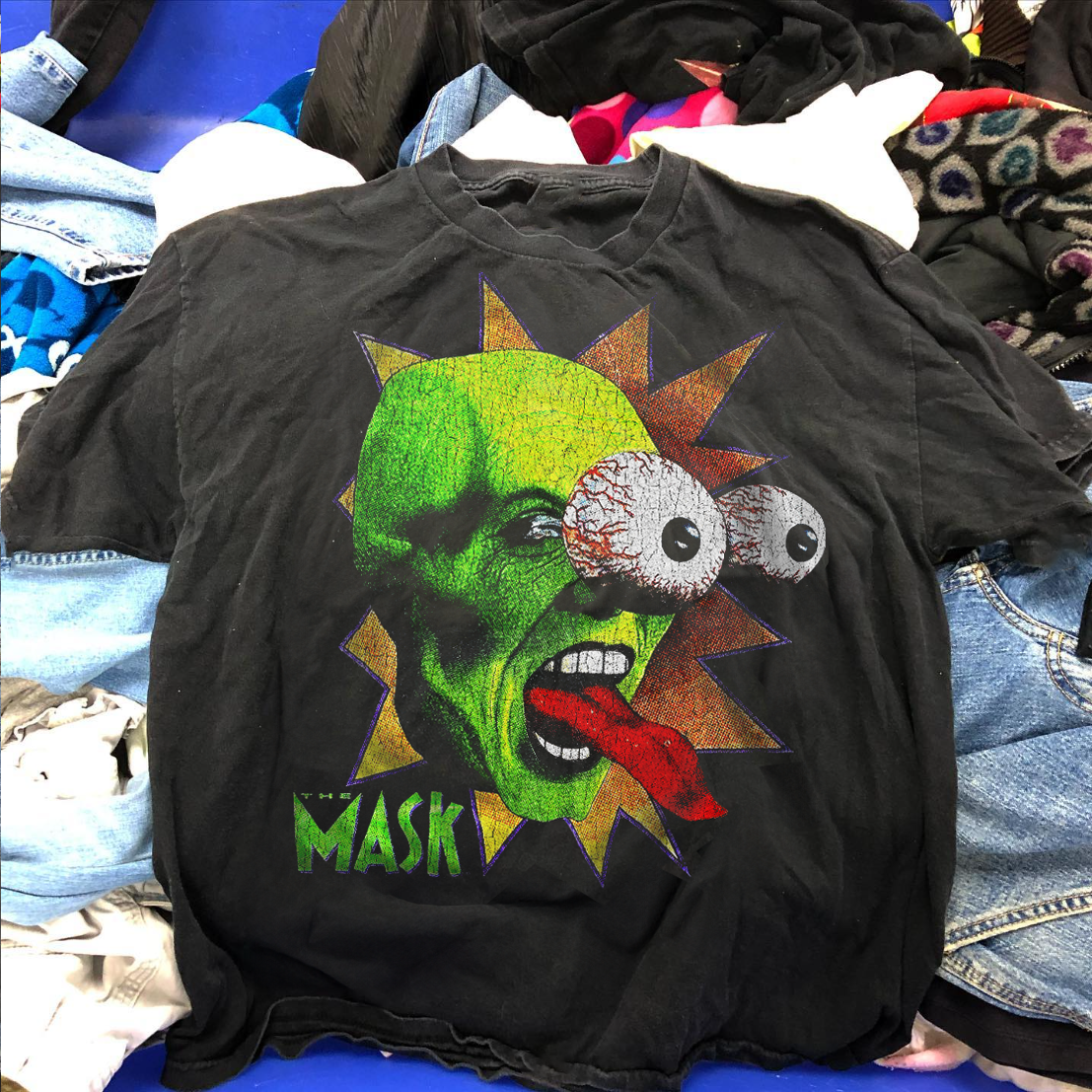 THE MASK 1994 PROMO - VINTAGE WASHED BLACK T-SHIRT