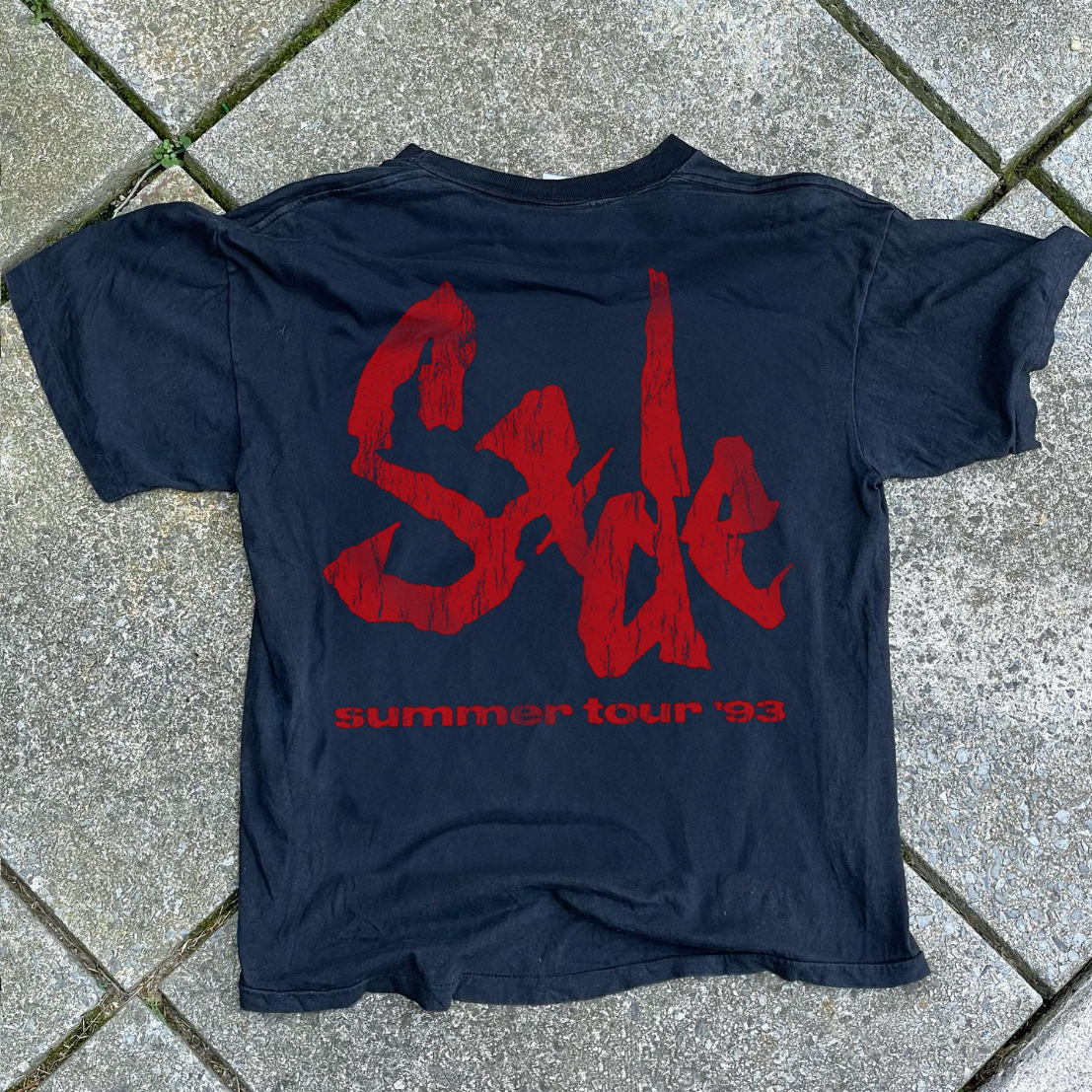 SADE 93 TOUR WASHED BLACK T-SHIRT