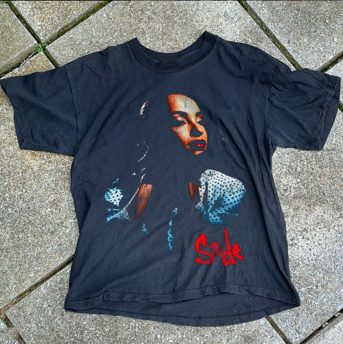 SADE 93 TOUR WASHED BLACK T-SHIRT